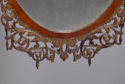 Carved and fretted mahogany Georgian style wall mirror - Image 3