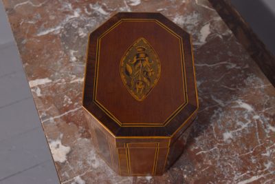 George III Mahogany Tea-Caddy - Image 2
