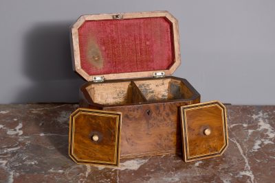 George IV Burr-Elm Tea Caddy - Image 5