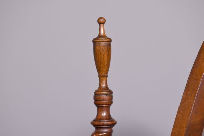 Walnut Framed Cheval Mirror with Barley Sugar Uprights - Image 2