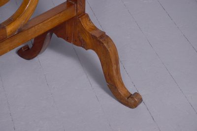 Walnut Framed Cheval Mirror with Barley Sugar Uprights - Image 3