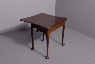 Early Rare George III Mahogany Triple Top Games Table - Image 5