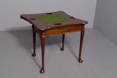 Early Rare George III Mahogany Triple Top Games Table - Image 6