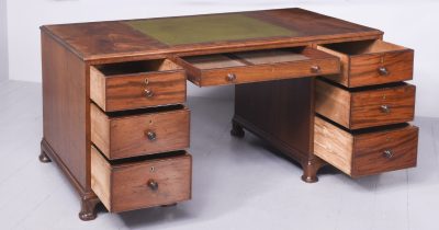 Large Mahogany Writing Desk by Whytock and Reid of Edinburgh - Image 8