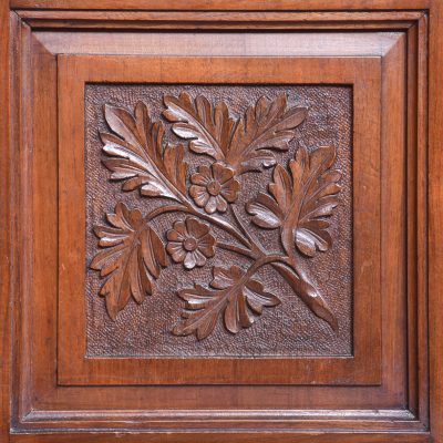 Pair of Late-Victorian Arts & Crafts Influence Straight Grained Walnut Lockers - Image 4