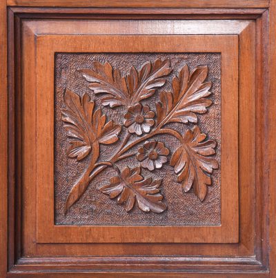 Pair of Late-Victorian Arts & Crafts Influence Straight Grained Walnut Lockers - Image 5