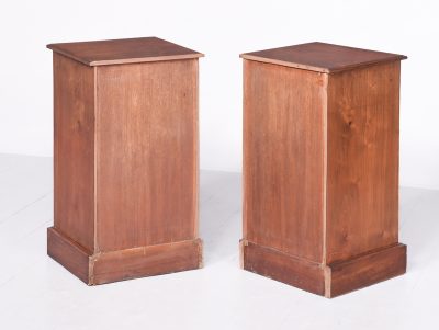 Pair of Late-Victorian Arts & Crafts Influence Straight Grained Walnut Lockers - Image 10