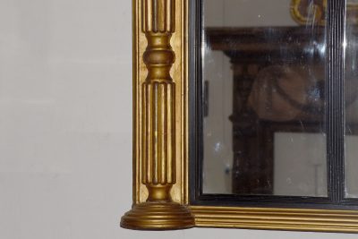 Neat-sized Regency giltwood triptych overmantel mirror in excellent condition - Image 2
