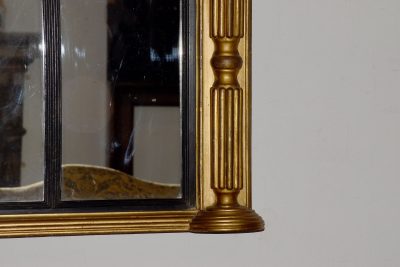 Neat-sized Regency giltwood triptych overmantel mirror in excellent condition - Image 3