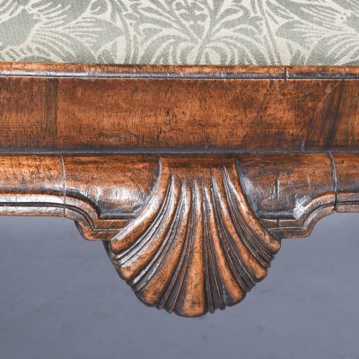 Rare, Large-Size Early George III Walnut Bench/Stool - Image 2