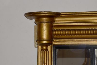 Neat-sized Regency giltwood triptych overmantel mirror in excellent condition - Image 6