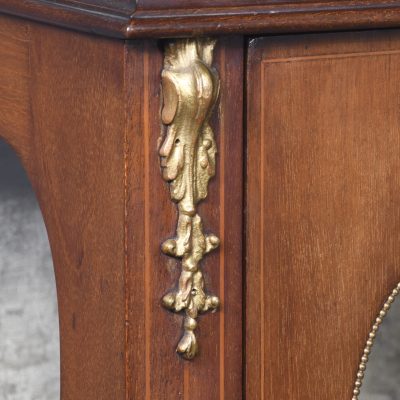 Quality Marquetry Inlaid Mahogany Late Victorian Display Cabinet - Image 2