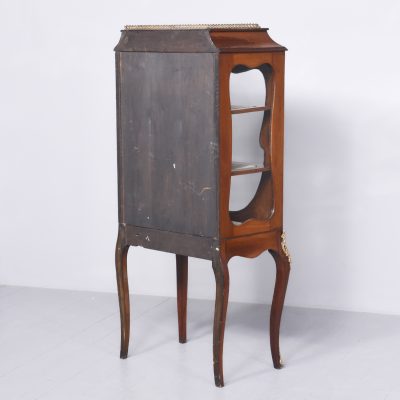 Quality Marquetry Inlaid Mahogany Late Victorian Display Cabinet - Image 15