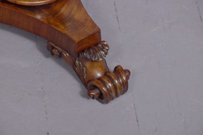 Fine quality carved mahogany William 4th wine table - Image 3