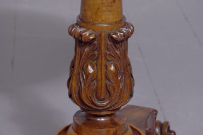 Fine quality carved mahogany William 4th wine table - Image 4