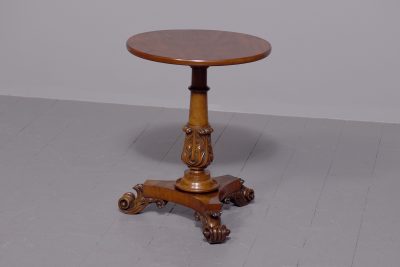 Fine quality carved mahogany William 4th wine table - Image 6