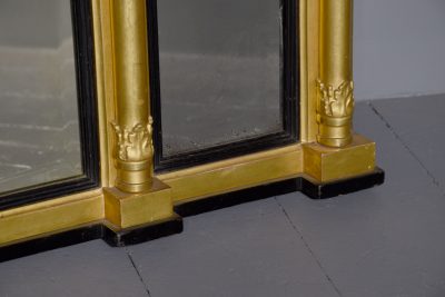 Neat-sized Regency gilt overmantel beveled-edge mirror - Image 2