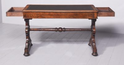 Quality William IV Pollard Oak Freestanding Library/Writing Table - Image 11