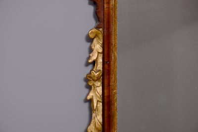 George 3rd gilt and mahogany Chippendale style fretted wall mirror - Image 5