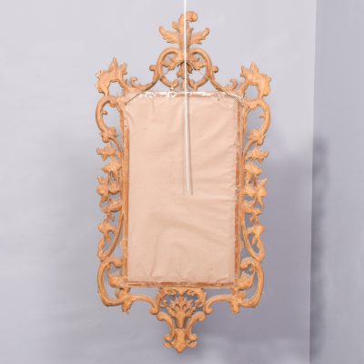 Chippendale-Style, Edwardian Period Hand Carved Giltwood Wall Mirror - Image 8