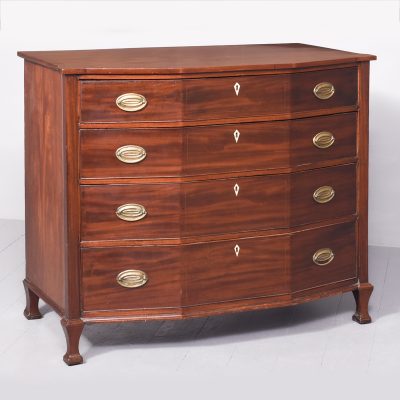Rare George III Block-Front Mahogany Chest of 4 Graduated Drawers - Image 6
