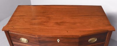 Rare George III Block-Front Mahogany Chest of 4 Graduated Drawers - Image 7
