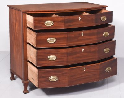 Rare George III Block-Front Mahogany Chest of 4 Graduated Drawers - Image 8