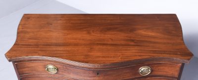 Neat Size George III Mahogany Serpentine-Front Chest of Drawers - Image 8