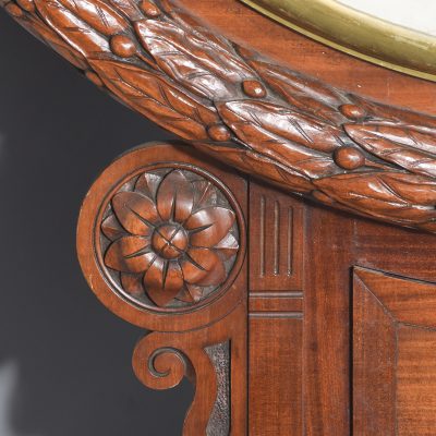 Monumental Mahogany Framed Fuse Wall Clock - Image 2