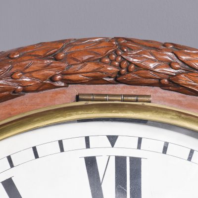 Monumental Mahogany Framed Fuse Wall Clock - Image 3