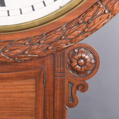 Monumental Mahogany Framed Fuse Wall Clock - Image 9