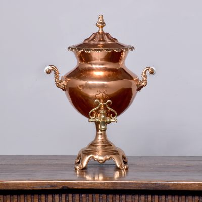 Impressive early Victorian copper and brass samovar by J.S. Pyrke and Sons, London - Image 9