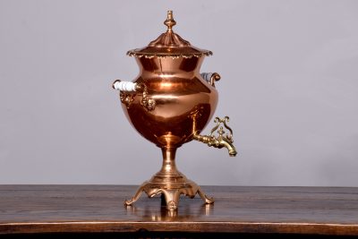 Impressive early Victorian copper and brass samovar by J.S. Pyrke and Sons, London - Image 2