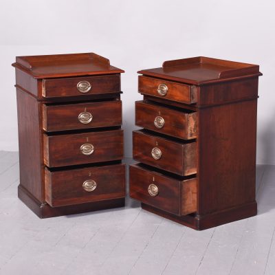Neat-Sized Pair of Victorian Mahogany Chest of Drawers - Image 2