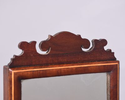 Rare, Neat-Sized Inlaid Mahogany Apprentice-Piece Regency Dressing Mirror - Image 2