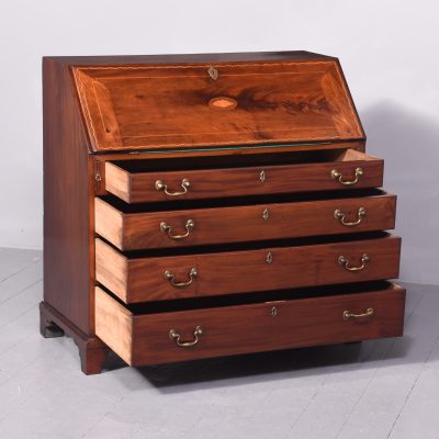 Mahogany Inlaid Georgian Bureau - Image 2