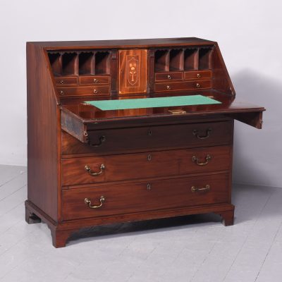 Mahogany Inlaid Georgian Bureau - Image 10