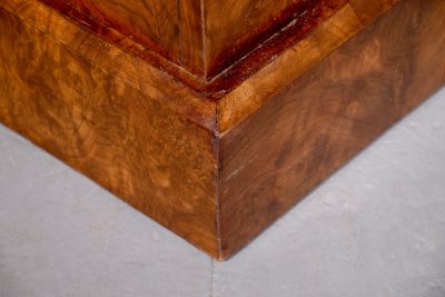 Mid-Victorian Burr Walnut Tall Open Bookcase of Desirable Proportions - Image 3