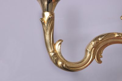 Set of Four Cast & Gilded Louis XV Style Wall Sconces - Image 4