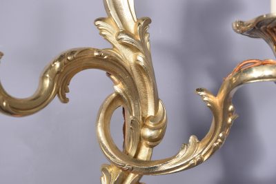Set of Four Cast & Gilded Louis XV Style Wall Sconces - Image 5
