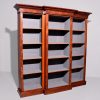 Early Victorian Breakfront Mahogany Open Bookcase - Image 2