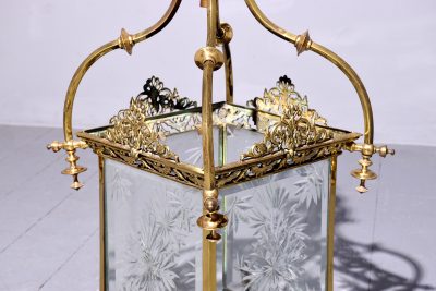 Exhibition Quality Glazed and Brass Hall Lantern - Image 2