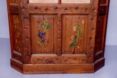 Carved & Painted Corner Wardrobe - Image 3