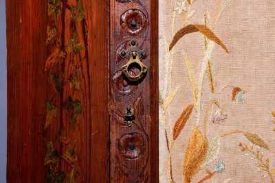 Carved & Painted Corner Wardrobe - Image 4