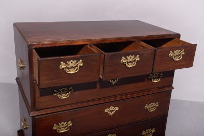 George II Mahogany 2 Part Military Chest - Image 2