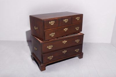 George II Mahogany 2 Part Military Chest - Image 3