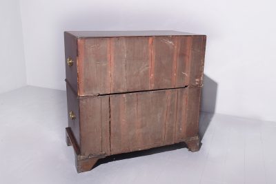George II Mahogany 2 Part Military Chest - Image 5