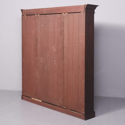 Late 19th Century Georgian-Style Tall Mahogany Open Bookcase - Image 8