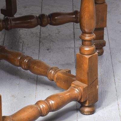 Rare Large Solid Yew Wood Gateleg Dining Table - Image 4