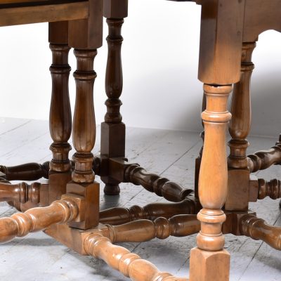 Rare Large Solid Yew Wood Gateleg Dining Table - Image 6